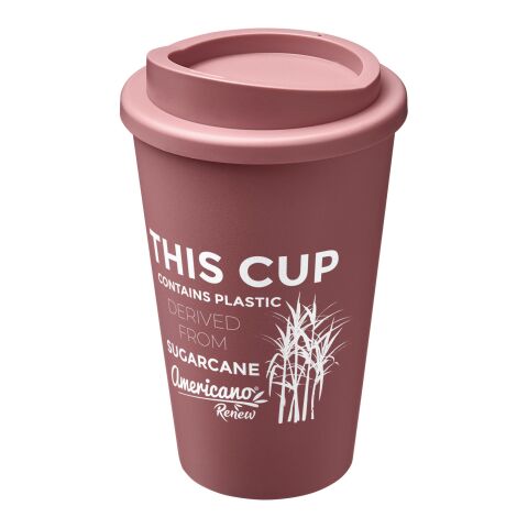 Nachhaltiger Werbeartikel Americano®­­ Renew recycelter Isolierbecher 350 ml – rosa – mit Logo bedruckt