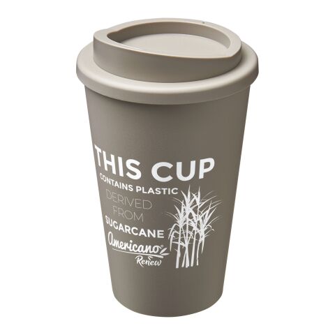 Nachhaltiger Werbeartikel Americano®­­ Renew recycelter Isolierbecher 350 ml – kieselgrau – mit Logo bedruckt