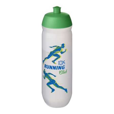Werbeartikel HydroFlex™ Clear 750 ml Sportflasche – grün-klar mattiert – mit Logo bedruckt