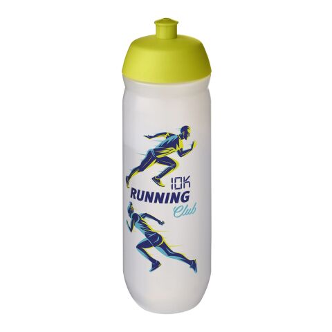 Werbeartikel HydroFlex™ Clear 750 ml Sportflasche – Lindgrün-klar mattiert – mit Logo bedruckt