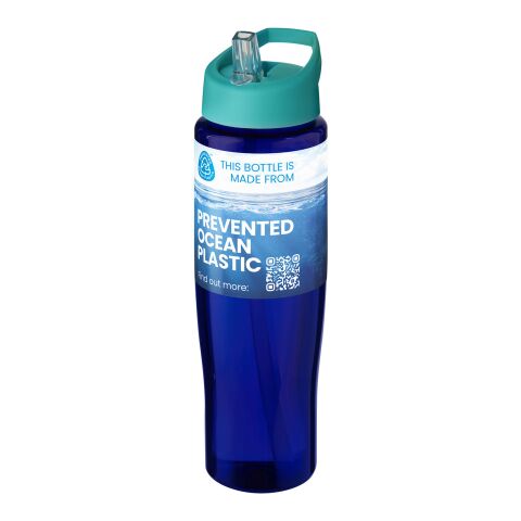 Nachhaltiger Werbeartikel H2O Active® Eco Tempo 700 ml Sportflasche mit Ausgussdeckel – aquablau-blau – mit Logo bedruckt