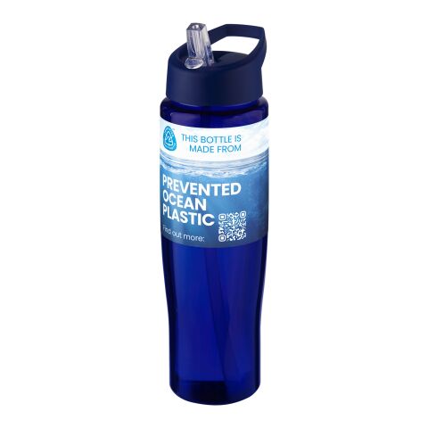 Nachhaltiger Werbeartikel H2O Active® Eco Tempo 700 ml Sportflasche mit Ausgussdeckel – blau-blau – mit Logo bedruckt