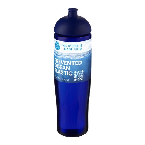 Nachhaltiger Werbeartikel H2O Active® Eco Tempo 700 ml Sportflasche mit Stülpdeckel – blau-blau – mit Logo bedruckt