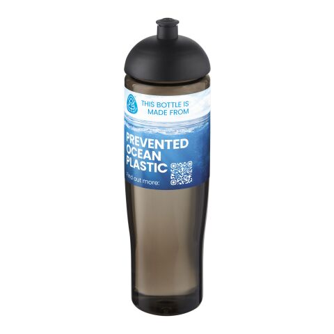 Nachhaltiger Werbeartikel H2O Active® Eco Tempo 700 ml Sportflasche mit Stülpdeckel – schwarz-kohle – mit Logo bedruckt