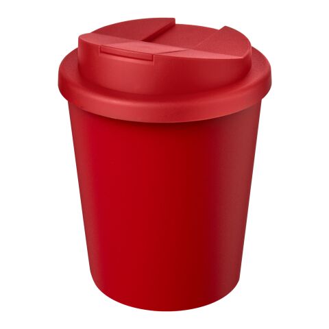 Nachhaltiger Werbeartikel Americano® Espresso Eco 250 ml recycelter Isolierbecher mit auslaufsicherem Deckel – rot – mit Logo bedruckt