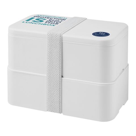 MIYO Pure Doppel-Lunchbox weiß-weiß-weiß | ohne Werbeanbringung | Nicht verfügbar | Nicht verfügbar