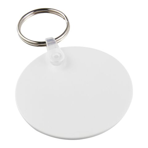 Tait kreisförmiger Schlüsselanhänger aus recyceltem Material weiß | ohne Werbeanbringung | Nicht verfügbar | Nicht verfügbar