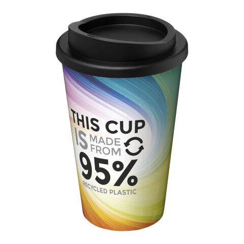 Brite-Americano® Recycled 350 ml Isolierbecher weiss-schwarz | ohne Werbeanbringung | Nicht verfügbar | Nicht verfügbar