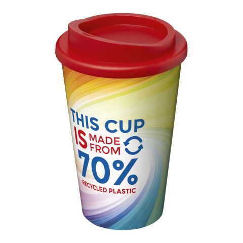 Nachhaltiger Werbeartikel Brite-Americano® Eco 350 ml Isolierbecher – rot – mit Logo bedruckt