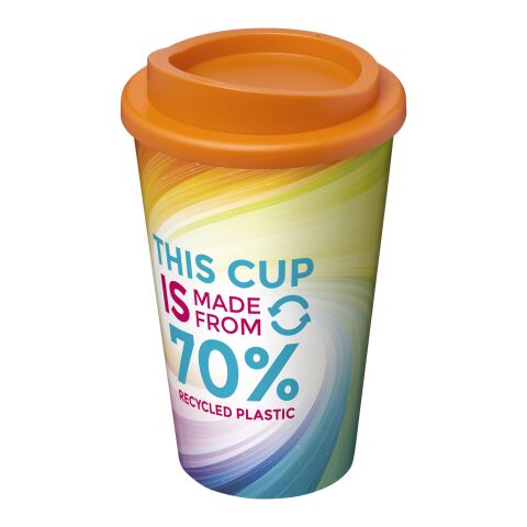 Nachhaltiger Werbeartikel Brite-Americano® Eco 350 ml Isolierbecher – orange – mit Logo bedruckt