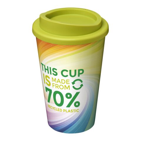 Nachhaltiger Werbeartikel Brite-Americano® Eco 350 ml Isolierbecher – limone – mit Logo bedruckt