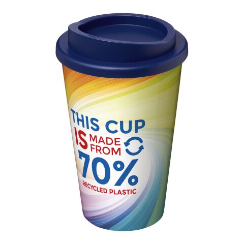 Nachhaltiger Werbeartikel Brite-Americano® Eco 350 ml Isolierbecher – blau – mit Logo bedruckt