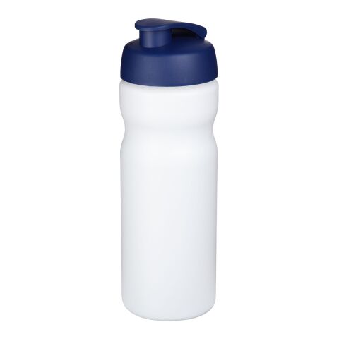 Baseline® Plus 650 ml Sportflasche mit Klappdeckel weiß-mittelblau | ohne Werbeanbringung | Nicht verfügbar | Nicht verfügbar