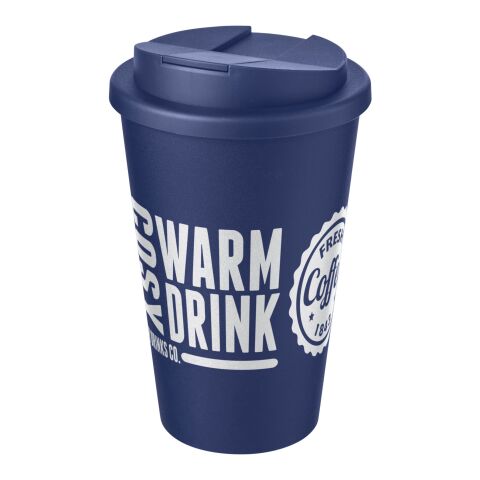 Americano® 350 ml Isolierbecher mit auslaufsicherem Schraubverschluss blau | 1-farbiger Siebdruck | rundum | 228 mm x 73 mm