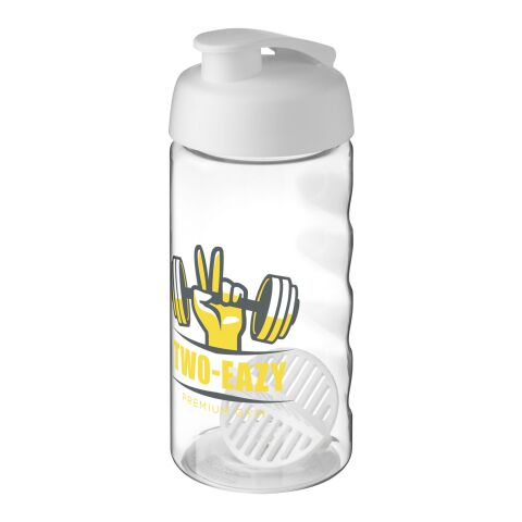 Werbeartikel H2O Active Bop 500 ml Shakerflasche – weiss – mit Logo bedruckt