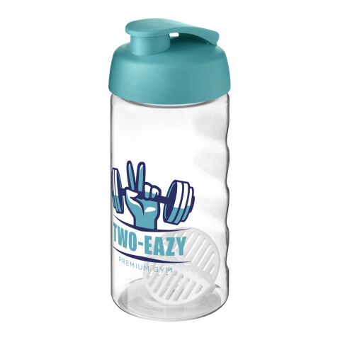 H2O Active Bop 500 ml Shakerflasche türkisblau-weiß | ohne Werbeanbringung | Nicht verfügbar | Nicht verfügbar