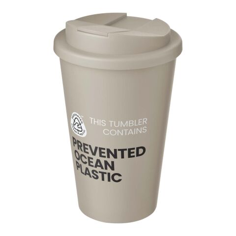 Werbeartikel Americano® POP 350 ml isolierter Trinkbecher mit auslaufsicherem Deckel – Sandstone – mit Logo bedruckt