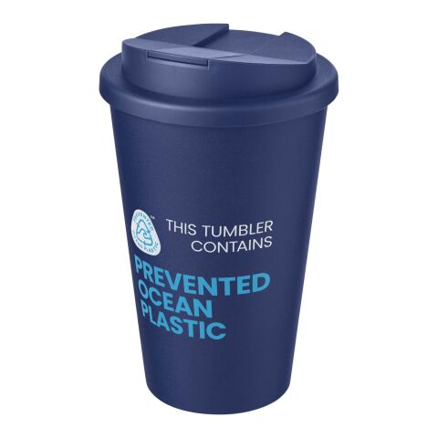 Werbeartikel Americano® POP 350 ml isolierter Trinkbecher mit auslaufsicherem Deckel – Blau – mit Logo bedruckt