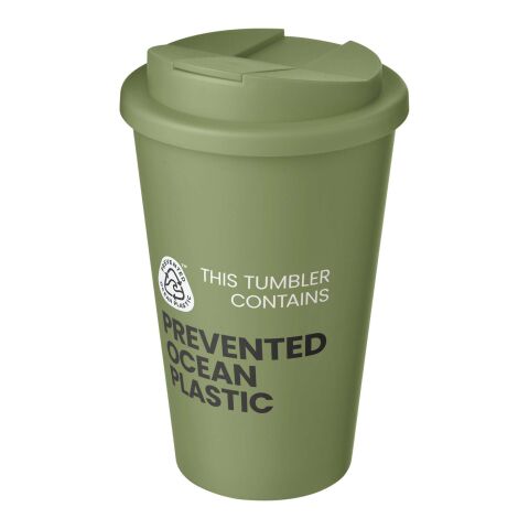 Werbeartikel Americano® POP 350 ml isolierter Trinkbecher mit auslaufsicherem Deckel – heather grün – mit Logo bedruckt