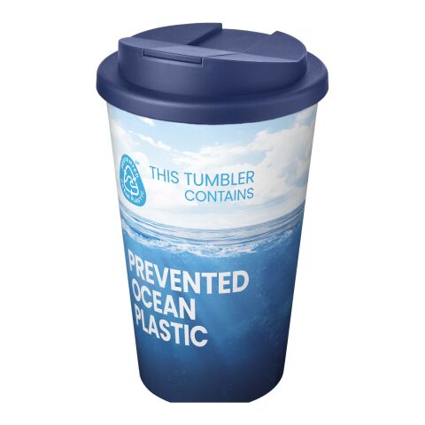 Werbeartikel Brite-Americano® POP 350 ml isolierter Trinkbecher mit auslaufsicherem Deckel – Blau – mit Logo bedruckt