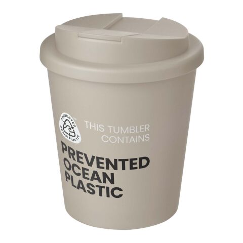 Werbeartikel Americano® Espresso POP 250 ml Becher mit auslaufsicherem Deckel – Sandstone – mit Logo bedruckt