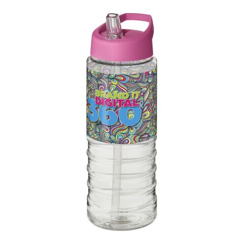 H2O Treble 750 ml Sportflasche mit Ausgussdeckel weiß-rosa | ohne Werbeanbringung | Nicht verfügbar | Nicht verfügbar