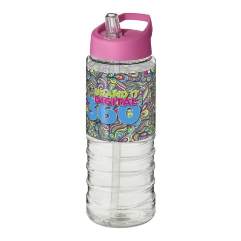 H2O Treble 750 ml Sportflasche mit Ausgussdeckel transparent-rosa | ohne Werbeanbringung | Nicht verfügbar | Nicht verfügbar