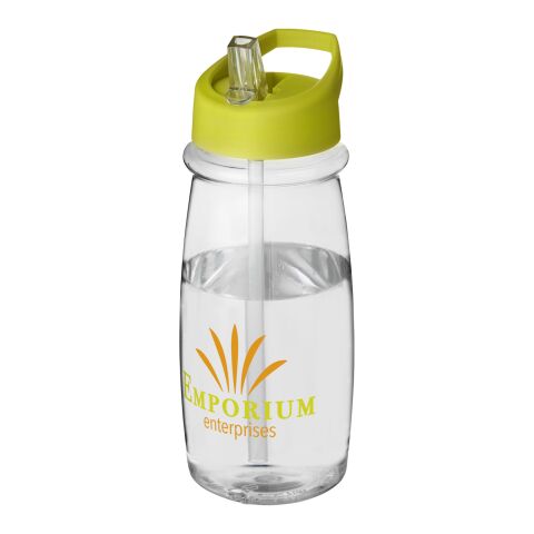 H2O Pulse 600 ml Sportflasche mit Ausgussdeckel weiß-limettengrün | ohne Werbeanbringung | Nicht verfügbar | Nicht verfügbar