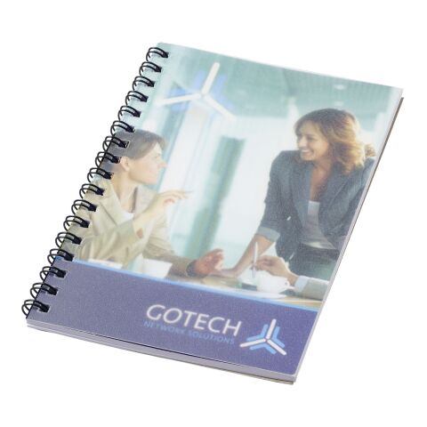 Desk-Mate® A6 Notizbuch Wire-O-Bindung Kunststoff-Umschlag weiß-schwarz | 50 pages | ohne Werbeanbringung | Nicht verfügbar | Nicht verfügbar