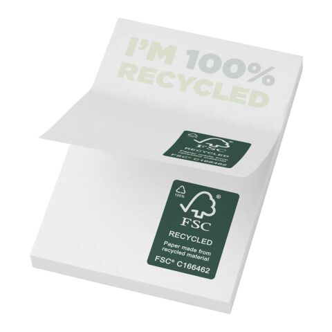 Sticky-Mate® recycelte Haftnotizen 50 x 75 mm weiß | 25 pages | ohne Werbeanbringung | Nicht verfügbar | Nicht verfügbar