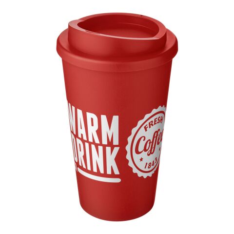 Werbeartikel Americano® 350 ml Isolierbecher – rot – mit Logo bedruckt