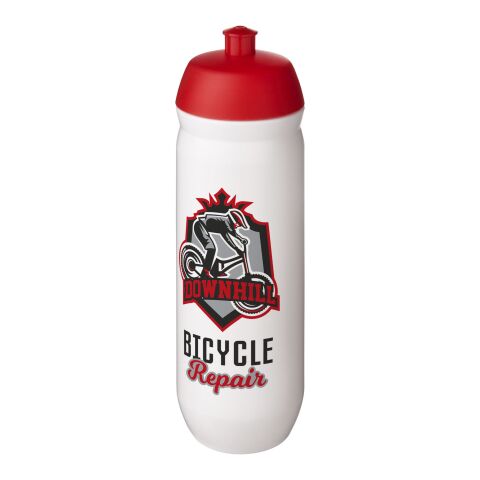 Werbeartikel HydroFlex™ 750 ml Sportflasche – rot-weiss – mit Logo bedruckt