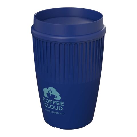 Werbeartikel Cirrus POP 350 ml Becher mit 360°-Deckel – blau – mit Logo bedruckt