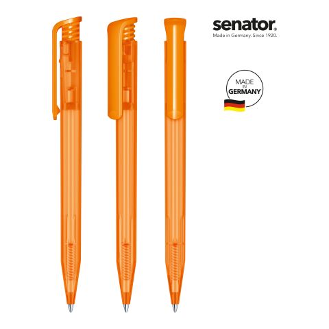 Werbeartikel senator Super Hit Frosted Druckkugelschreiber – orange – mit Logo bedruckt