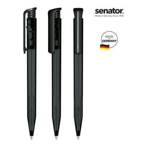 Werbeartikel senator Super Hit Frosted Druckkugelschreiber – schwarz – mit Logo bedruckt