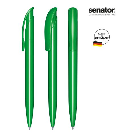Werbeartikel senator Challenger Polished Druckkugelschreiber – grün – mit Logo bedruckt
