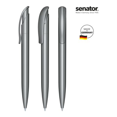 Werbeartikel senator Challenger Polished Druckkugelschreiber – anthrazit – mit Logo bedruckt