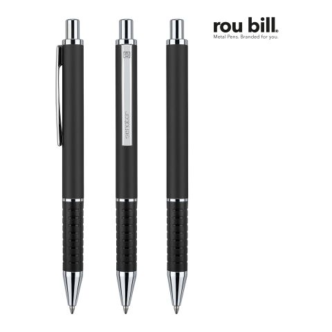 Werbeartikel roubill Star Tec Alu Druckkugelschreiber – schwarz – mit Logo bedruckt