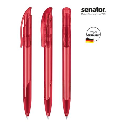 Werbeartikel senator Challenger Clear SG Druckkugelschreiber – dunkelrot – mit Logo bedruckt