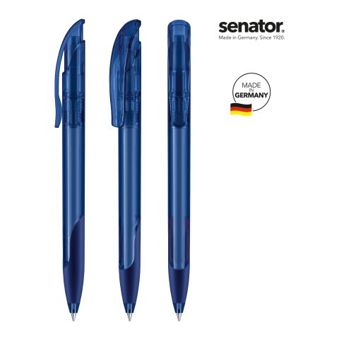 Werbeartikel senator Challenger Clear SG Druckkugelschreiber – Marineblau – mit Logo bedruckt