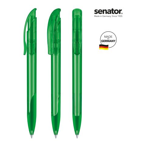 Werbeartikel senator Challenger Clear SG Druckkugelschreiber – grün – mit Logo bedruckt