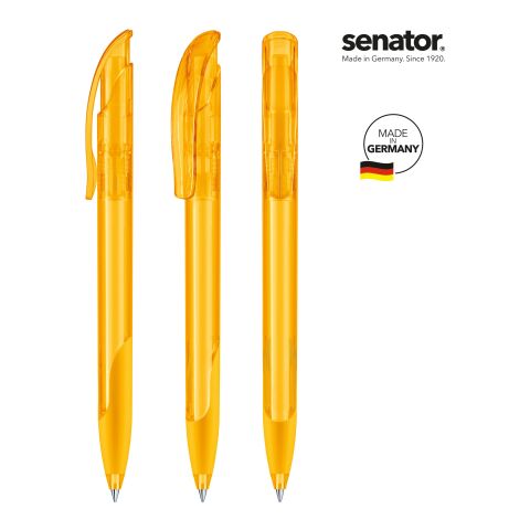 Werbeartikel senator Challenger Clear SG Druckkugelschreiber – gelb – mit Logo bedruckt