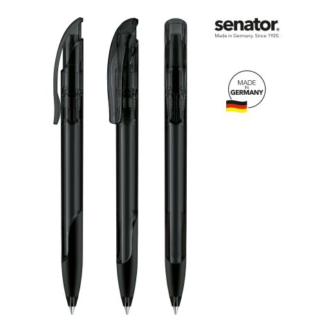 Werbeartikel senator Challenger Clear SG Druckkugelschreiber – schwarz – mit Logo bedruckt