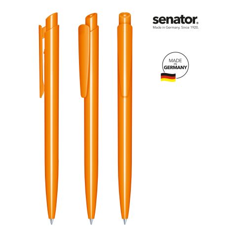 Werbeartikel senator Dart Polished Druckkugelschreiber – orange – mit Logo bedruckt