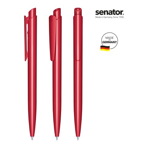 Werbeartikel senator Dart Polished Druckkugelschreiber – dunkelrot – mit Logo bedruckt