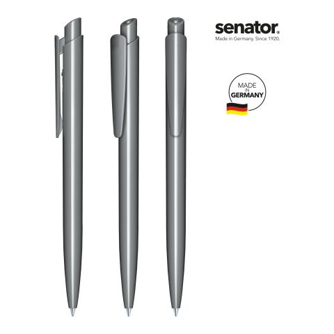 Werbeartikel senator Dart Polished Druckkugelschreiber – anthrazit – mit Logo bedruckt
