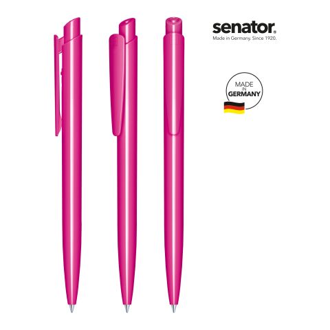 Werbeartikel senator Dart Polished Druckkugelschreiber – pink – mit Logo bedruckt