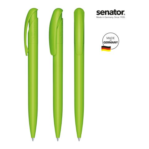 Werbeartikel senator Nature Plus Matt Druckkugelschreiber – hellgrün – mit Logo bedruckt