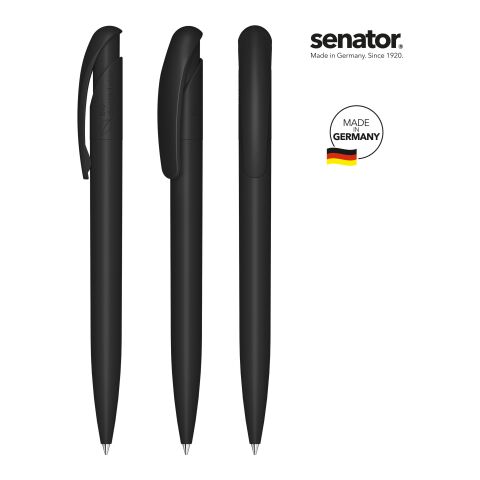 Werbeartikel senator Nature Plus Matt Druckkugelschreiber – schwarz – mit Logo bedruckt