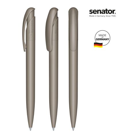 Werbeartikel senator Nature Plus Matt Druckkugelschreiber – grau – mit Logo bedruckt